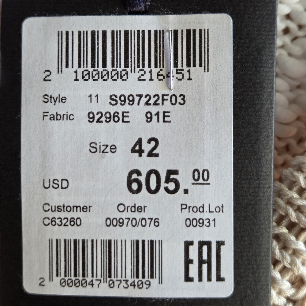 Peserico Italy Sequin Stripe Knit Cardigan Sweater NWT - Picture 8 of 14